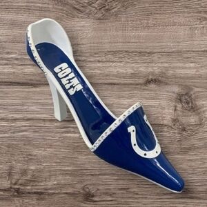 Blue and White Women's High Heel Shoe